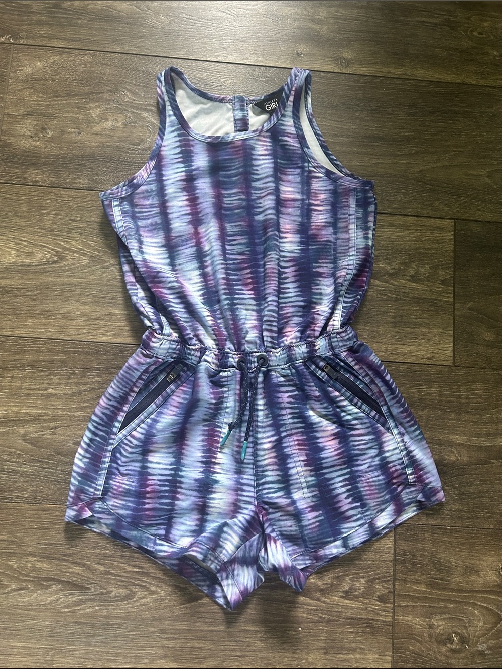 Athleta Purple & Blue Tie-Dye Girls Romper